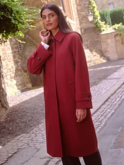 Clearance Love & Roses Petite Car Coat Red