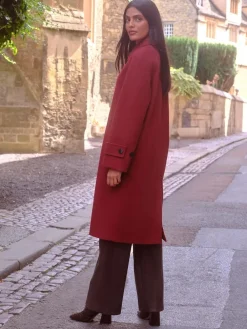 Clearance Love & Roses Petite Car Coat Red