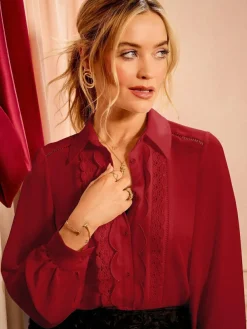 Love & Roses Button Through Long Sleeve Shirt^Women Tops & T-Shirts|Blouses & Shirts