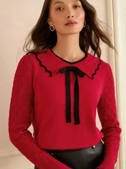 Love & Roses Knitted Collar Jumper^Women Knitwear|Knitwear