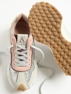 Love & Roses Mix Material Retro Comfort Jogger Trainers^Women Sneakers