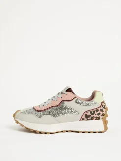 Love & Roses Mix Material Retro Comfort Jogger Trainers^Women Sneakers