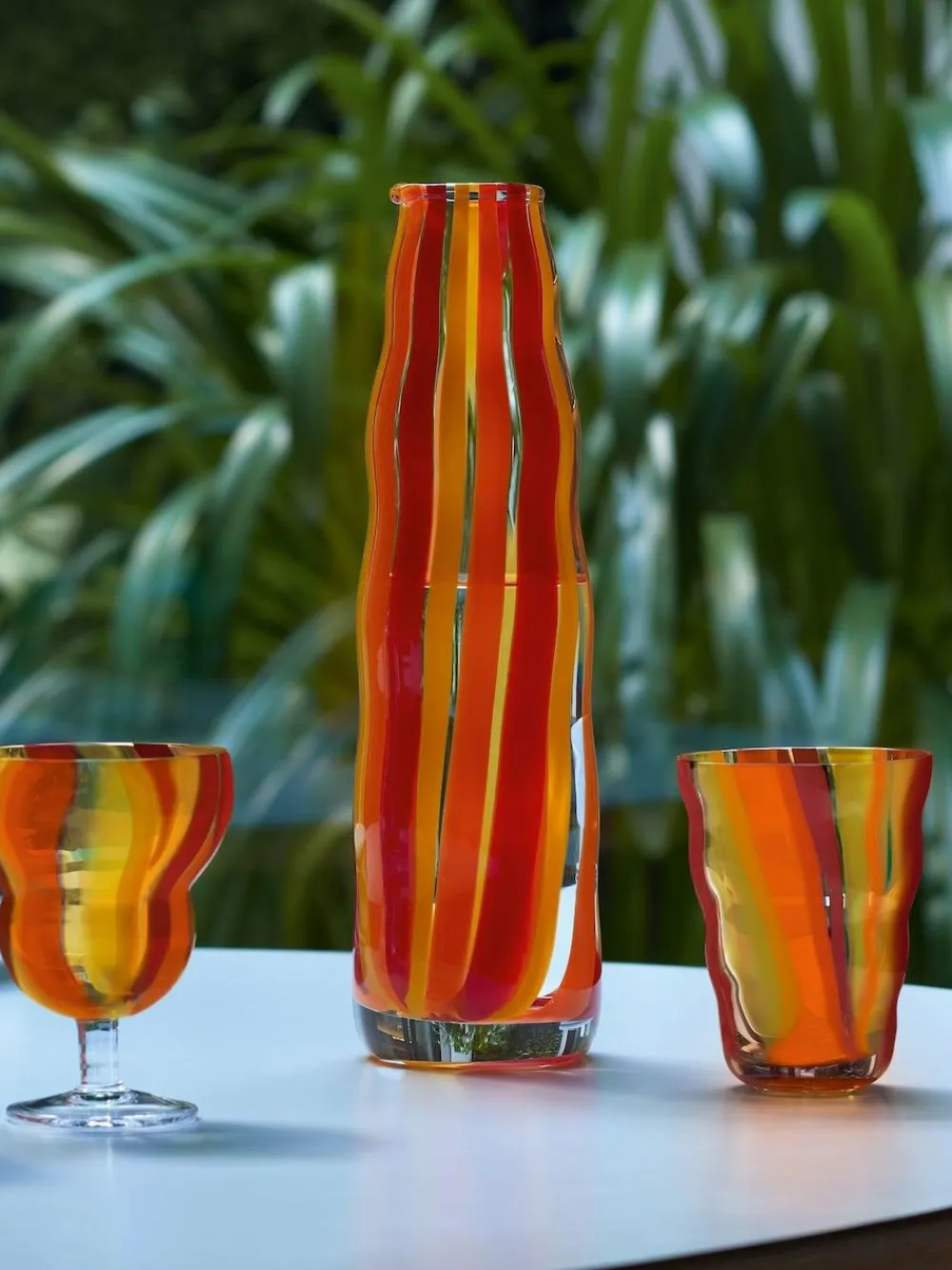 Online LSA International Folk Carafe Glass 1L Orange