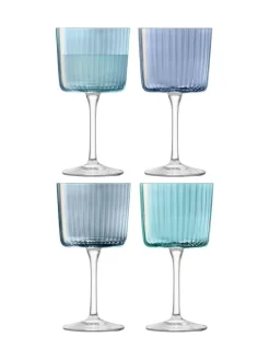 Best LSA International Gems Assorted Set of 250ml Wine Glasses Sapphire