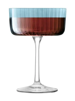 Clearance LSA International Gems Assorted Set of 230ml Champagne Cocktail Glasses Sapphire