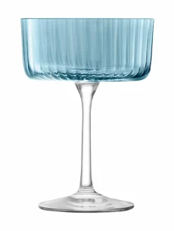 Clearance LSA International Gems Assorted Set of 230ml Champagne Cocktail Glasses Sapphire