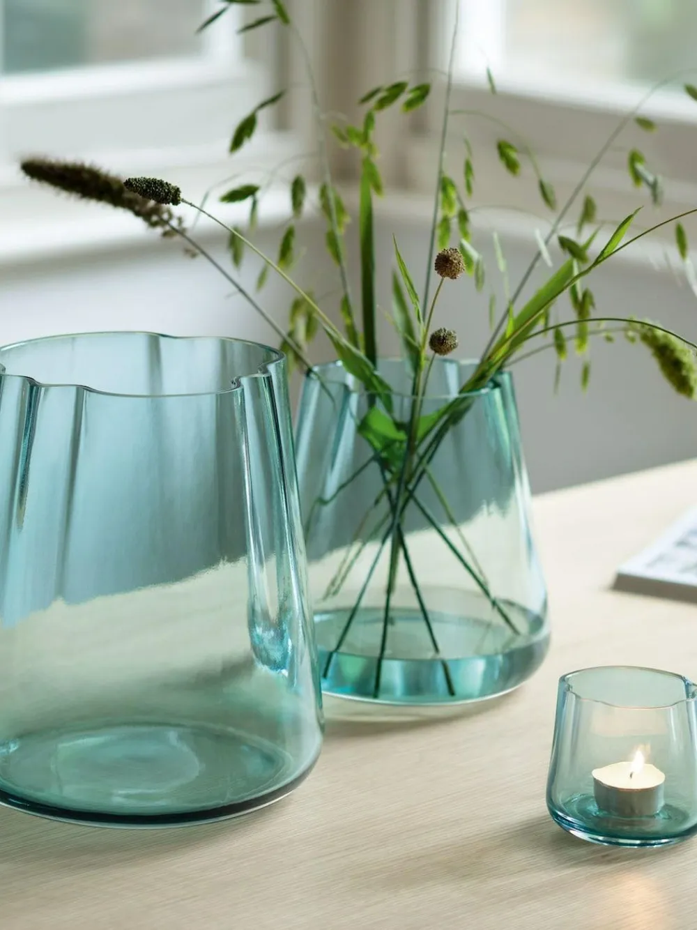 LSA International Lagoon Lantern Vase H24cm^ Vases