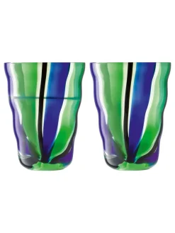 LSA International Set of 2 Folk Tumblers 280ml Blue