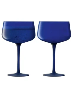 Online LSA International Set of 2 Arc Contrast Saucer/Cocktail Glasses 250ml Cobalt Blue