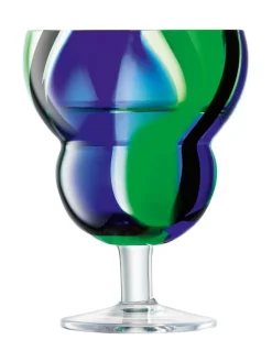 Sale LSA International Set of 2 Folk Water Wine Glasses 230ml Blue
