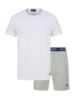 Sale Lyle & Scott Grey/White Charlie Loungewear Set