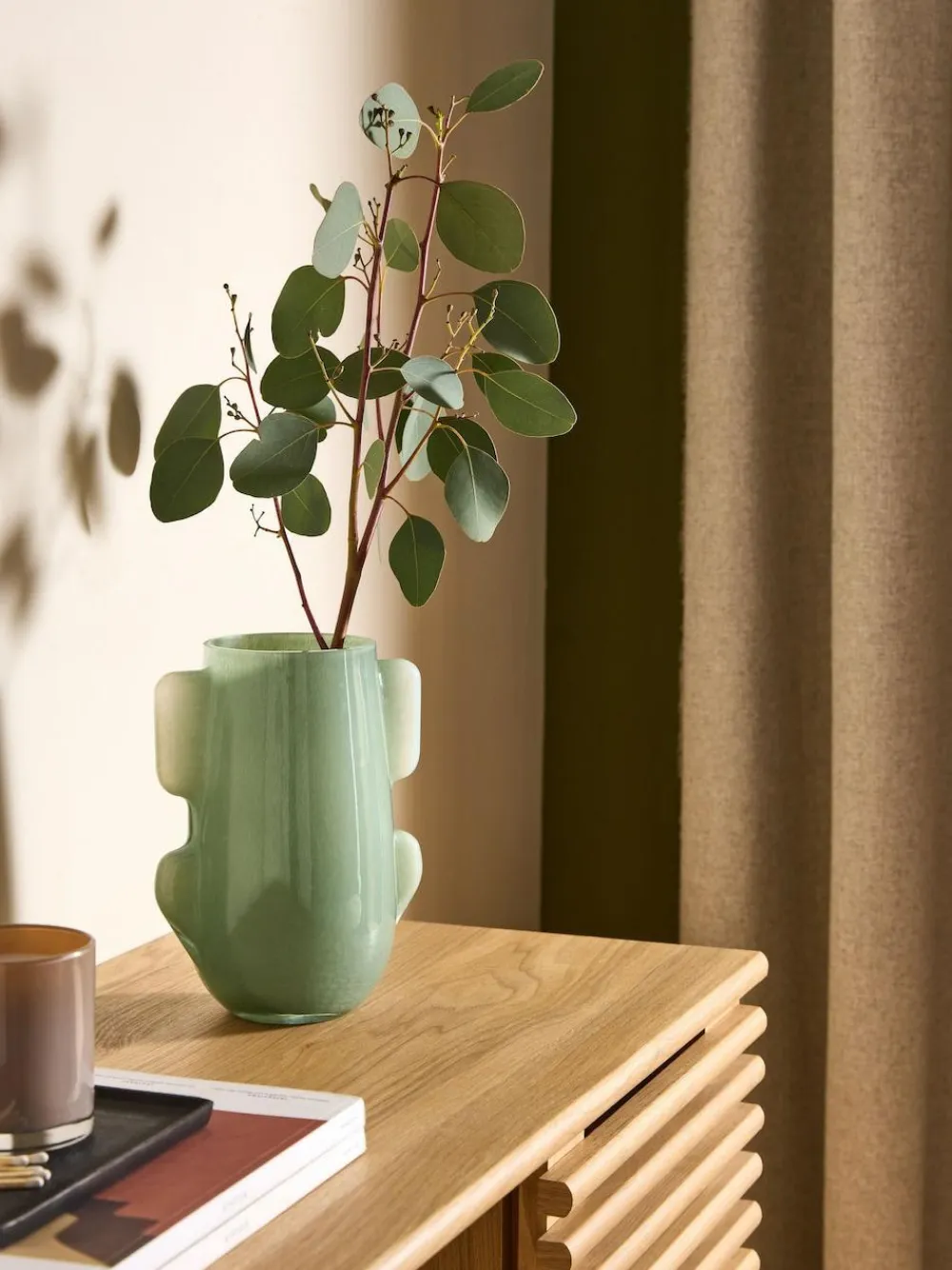 MADE.COM Green Mira Glass Vase^ Vases