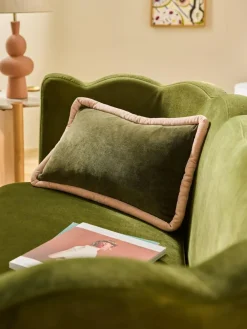MADE.COM Huxley Cotton Velvet Jumbo Pipe Cushion^ Cushions & Throws