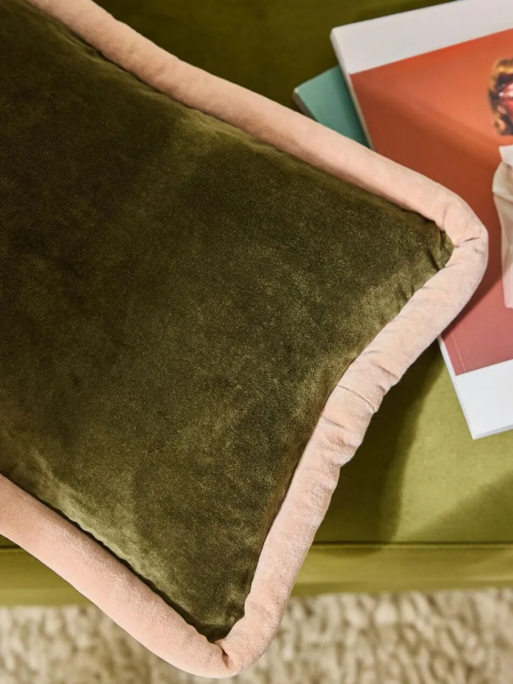 MADE.COM Huxley Cotton Velvet Jumbo Pipe Cushion^ Cushions & Throws
