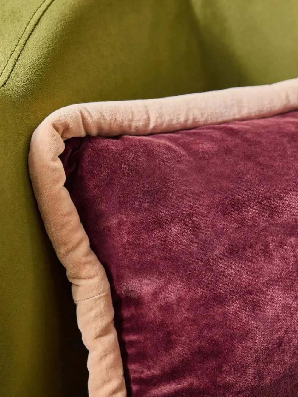 MADE.COM Huxley Cotton Velvet Jumbo Pipe Cushion^ Cushions & Throws