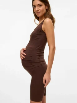Online Mamalicious Maternity Seamless Leggings Dark Brown