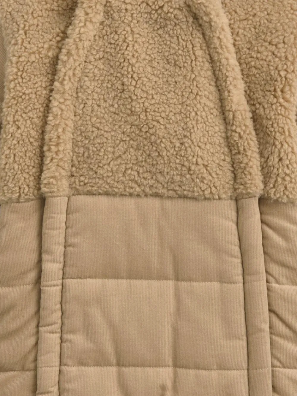 Mamas & Papas Brown Quilted Cord and Borg Pramsuit with 3D Ears^ Jackets & Coats|Snowsuits & Coats