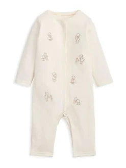 Discount Mamas & Papas Cream Embroidered Teddy Bear Romper