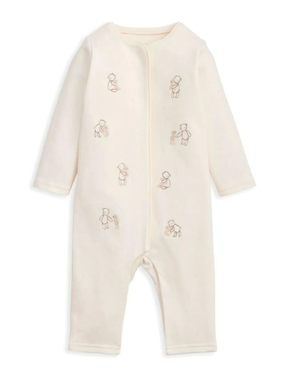 Discount Mamas & Papas Cream Embroidered Teddy Bear Romper