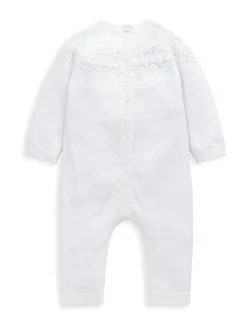 Best Mamas & Papas Cream Pointelle Knitted Romper