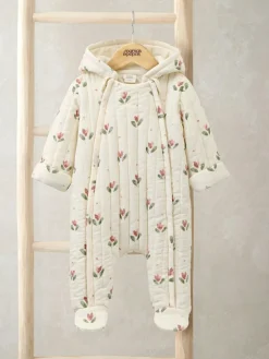 Sale Mamas & Papas Cream Tulip Print Pramsuit