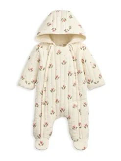 Sale Mamas & Papas Cream Tulip Print Pramsuit