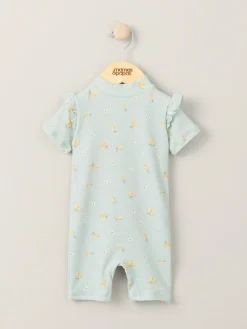 Mamas & Papas Green Lemon Print Textured Short Sleeve Rashsuit^ Swimwear|Swimwear