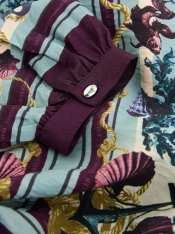 Next Keyhole Detail Relaxed Long Sleeve Blouse^Women Blouses & Shirts