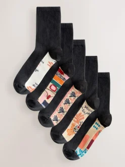 Next Marrakesh Mix Print Footbed Ankle Socks 5 Pack^Women Socks & Tights