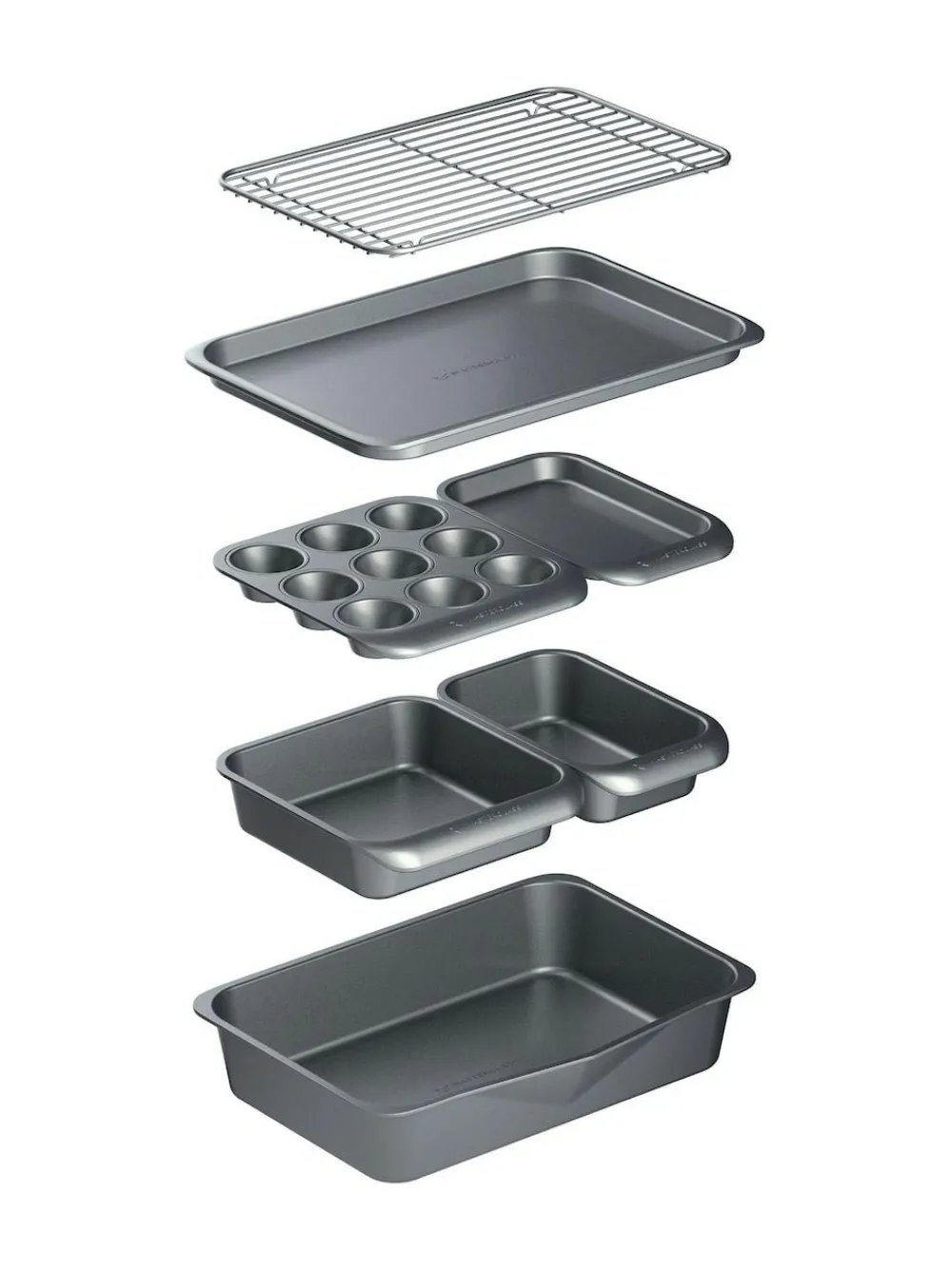 Masterclass Grey Stacking 7 Piece Bakeware Set^ Kitchen Accessories|Branded Kitchenware