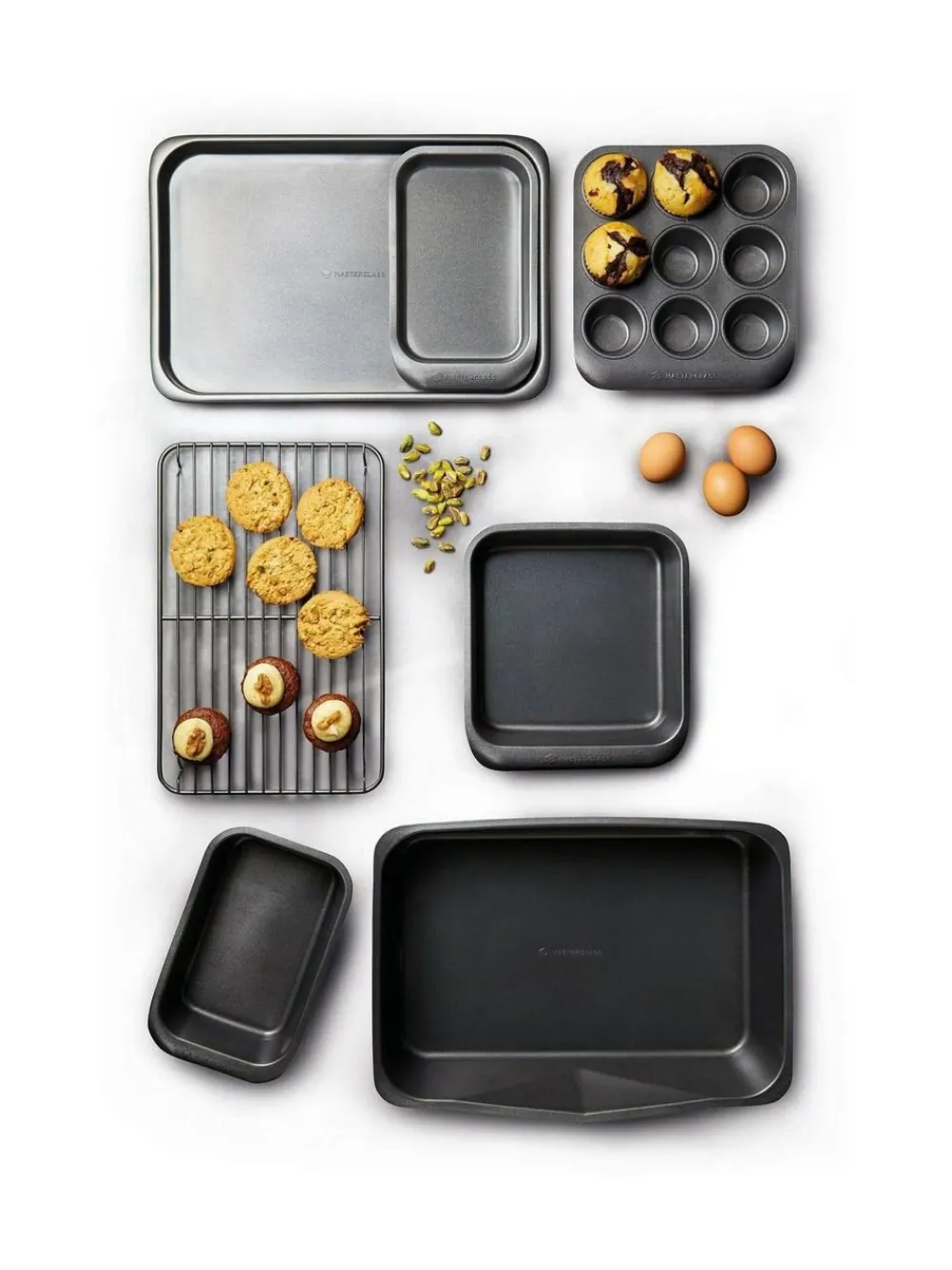 Masterclass Grey Stacking 7 Piece Bakeware Set^ Kitchen Accessories|Branded Kitchenware