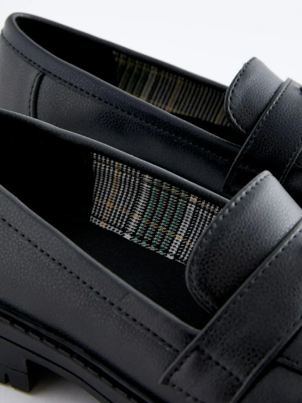 Hot Next Matt Black School Chunky Tassel Loafers