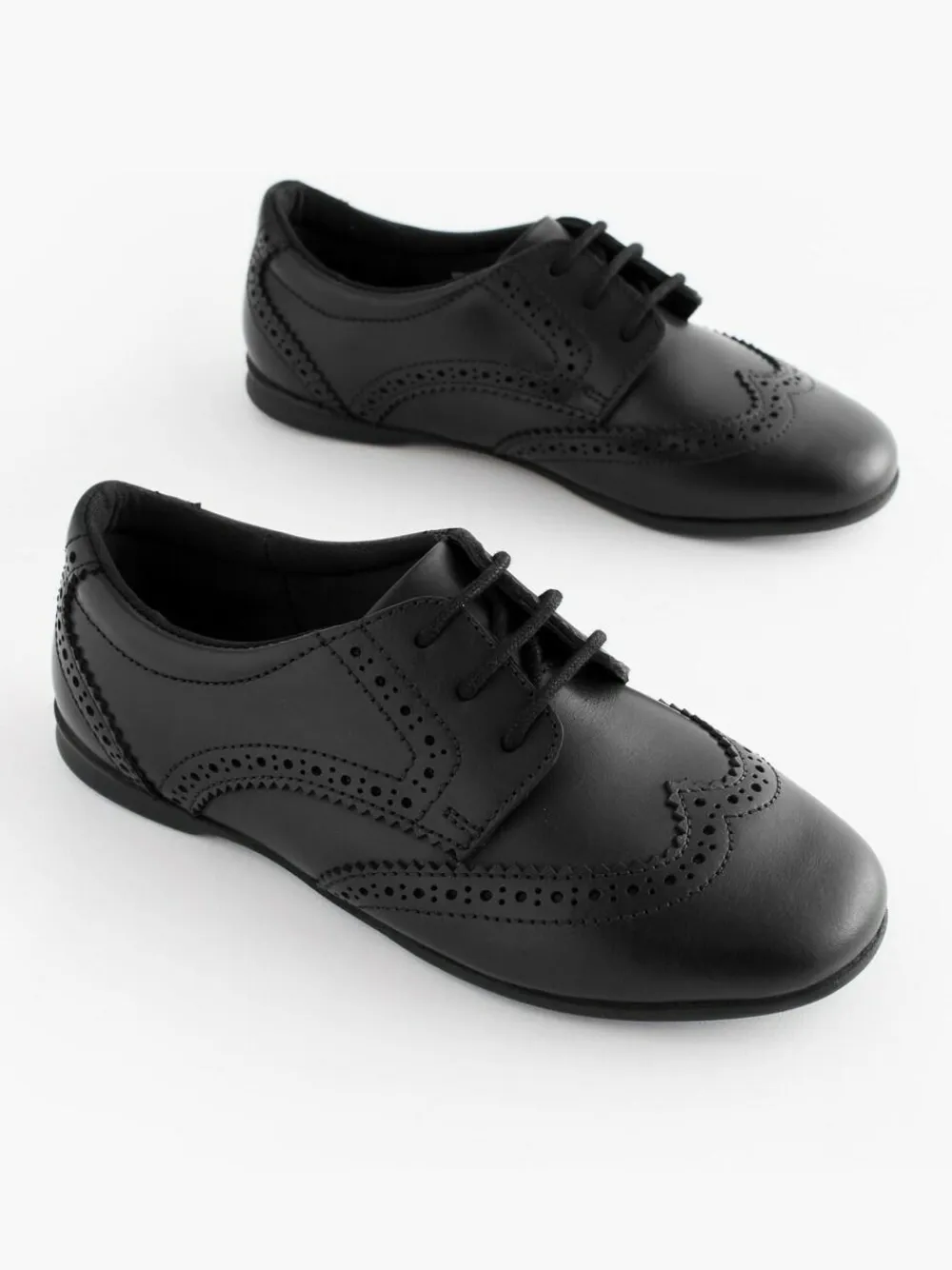 Next Standard Fit (F) Leather Brogue Lace-Up School Shoes^ Shoes