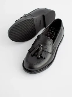 Next Standard Fit (F) Leather Tassel Loafer School Shoes^ Shoes