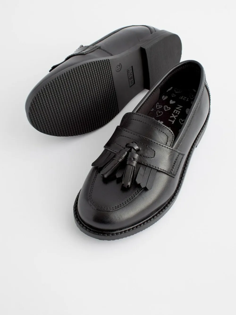 Next Standard Fit (F) Leather Tassel Loafer School Shoes^ Shoes