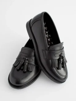 Next Standard Fit (F) Leather Tassel Loafer School Shoes^ Shoes