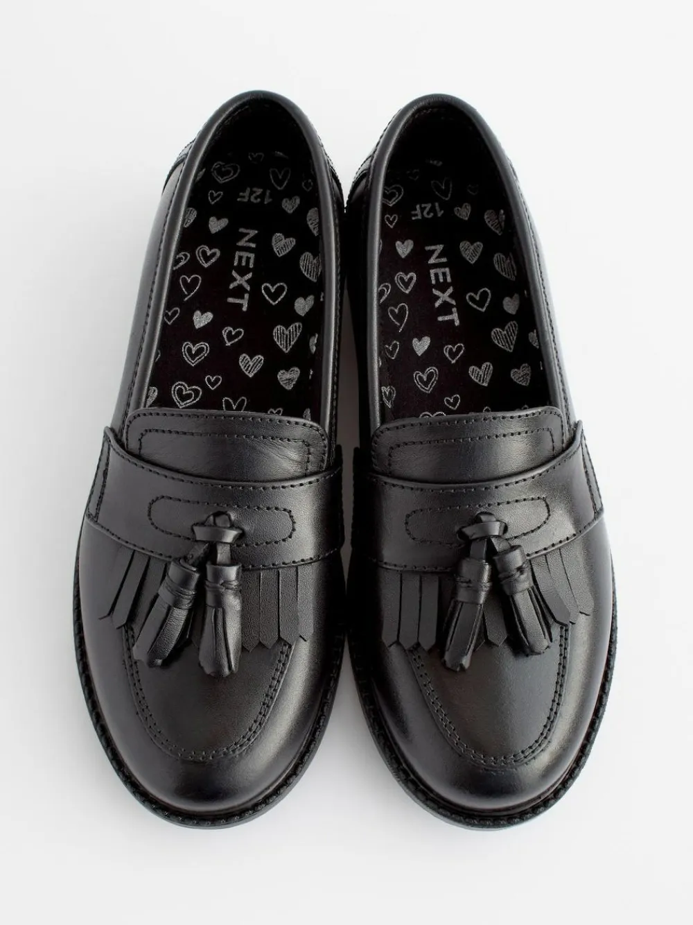 Next Standard Fit (F) Leather Tassel Loafer School Shoes^ Shoes