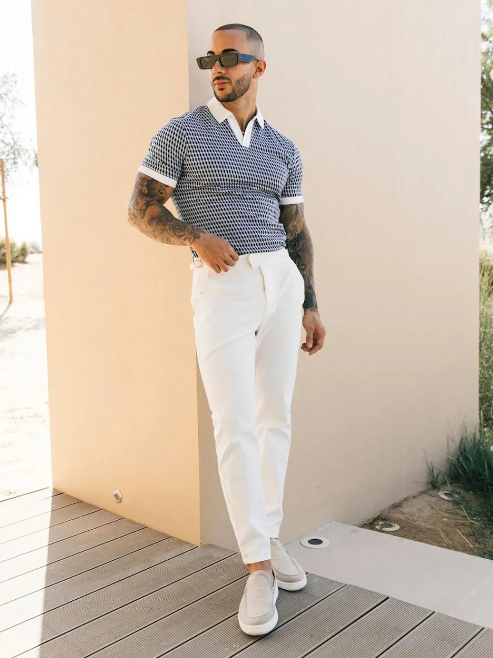 Clearance MAUVAIS Beaufort Stretch Chinos White