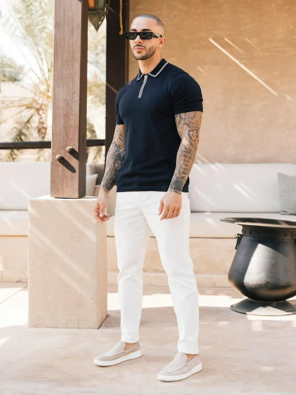 Clearance MAUVAIS Beaufort Stretch Chinos White