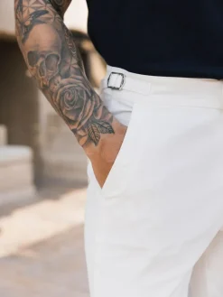 Clearance MAUVAIS Beaufort Stretch Chinos White
