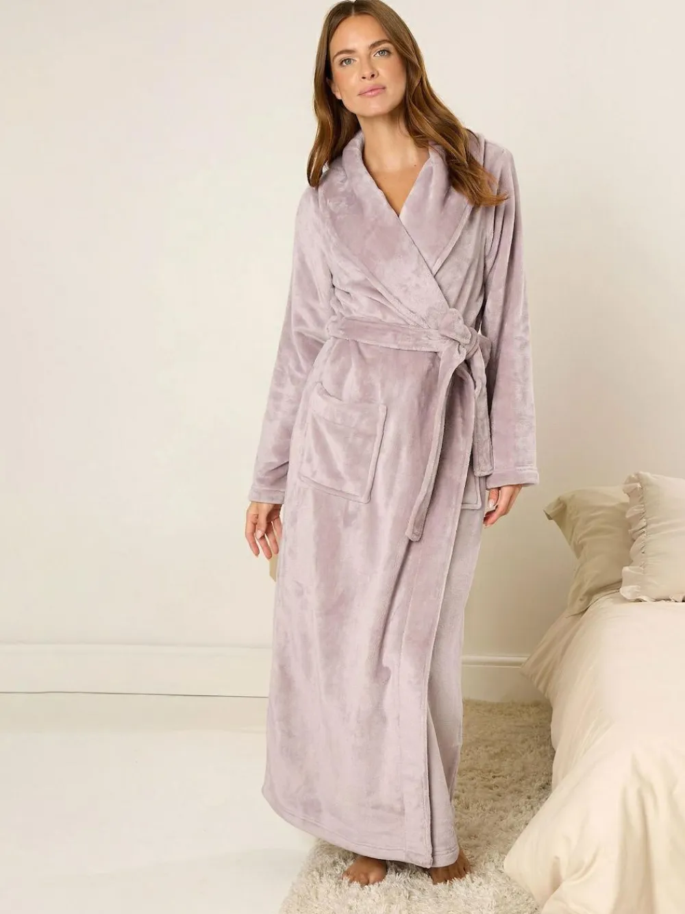 Online M&Co Pink Super Luxe Shawl Maxi Robe