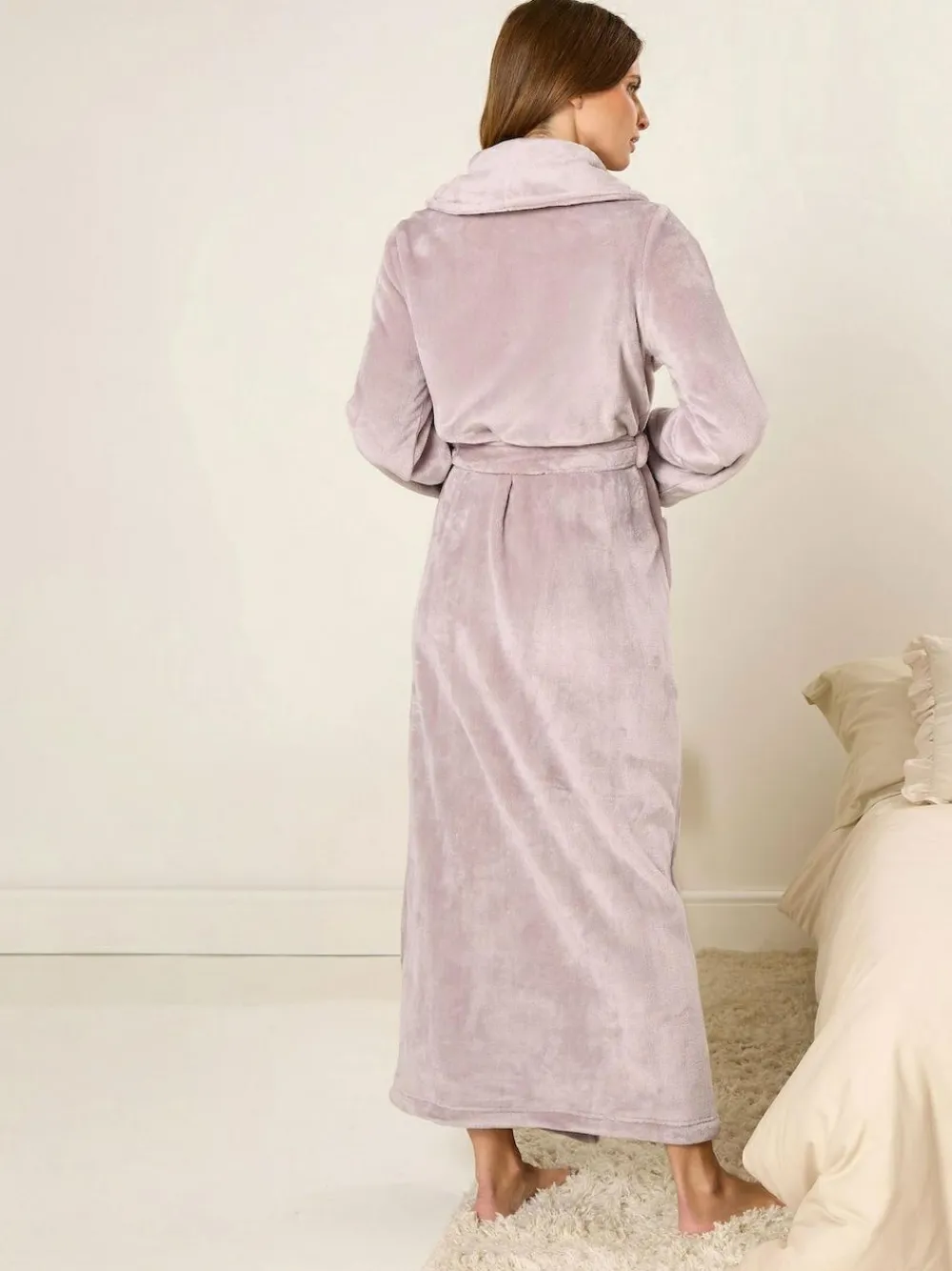Online M&Co Pink Super Luxe Shawl Maxi Robe