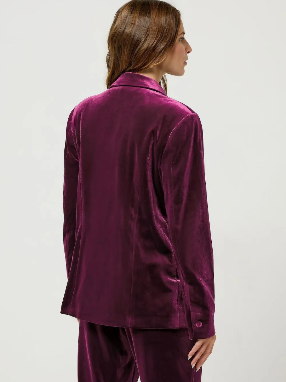 Online M&Co Red Velour Blazer