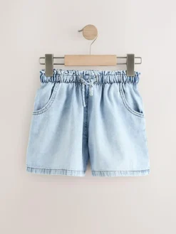 Next Mid Blue 100% Cotton Denim Shorts 2 Pack (3-16yrs)^ Nightwear|Shorts & Skirts