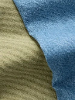 New Next Mid Blue and Khaki Green Oversized Denim Shirts 2 Pack