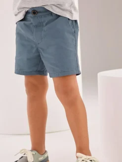 New Next Mid Blue Chino Shorts (3mths-7yrs)
