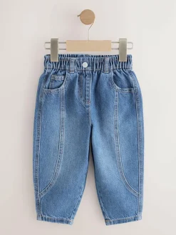 Hot Next Mid Blue Denim Barrel Jeans (3mths-7yrs)