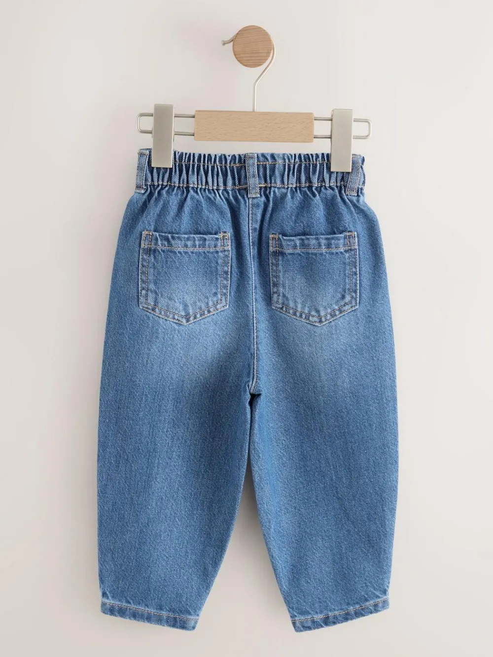 Hot Next Mid Blue Denim Barrel Jeans (3mths-7yrs)