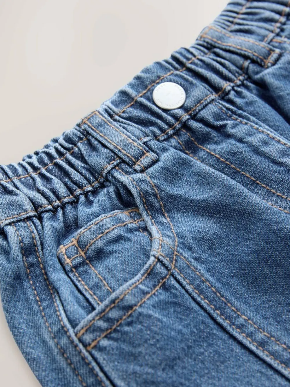Hot Next Mid Blue Denim Barrel Jeans (3mths-7yrs)