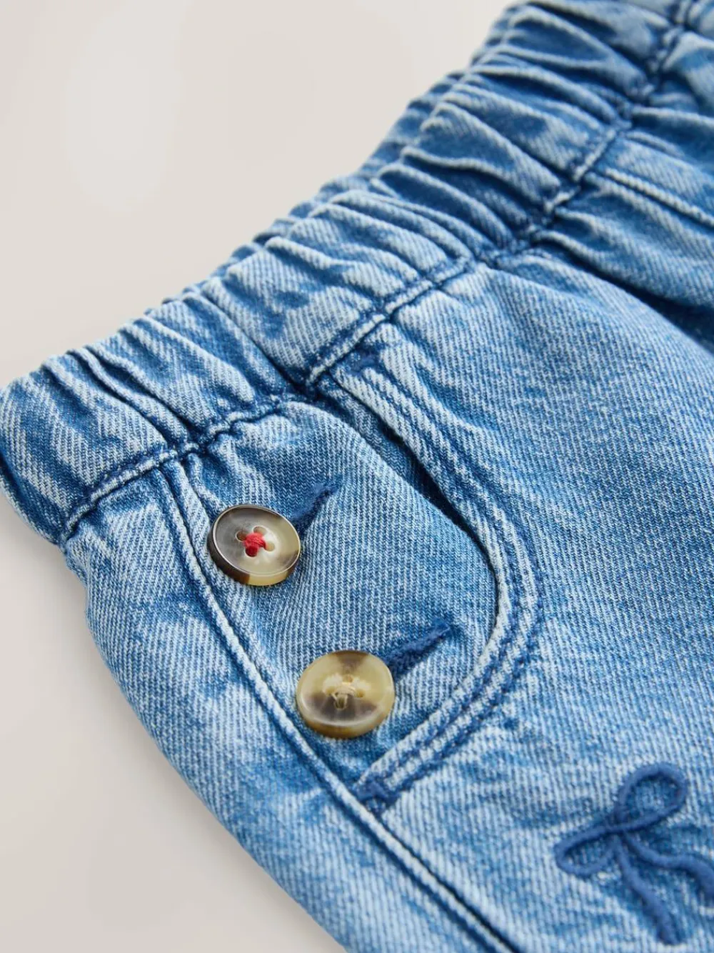 Next Mid Blue Denim Bow Embroidered Jeans (3mths-7yrs)^ Jeans & Joggers|Occasionwear